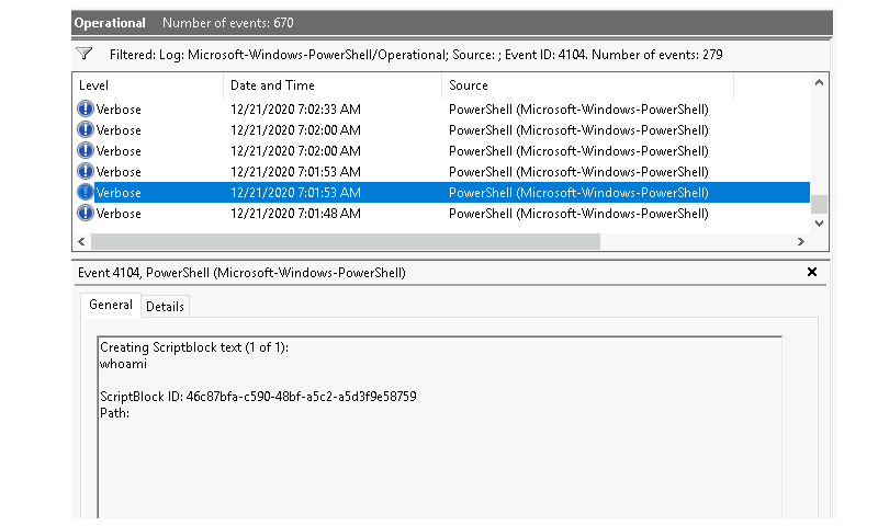 Event Viewer Filtering